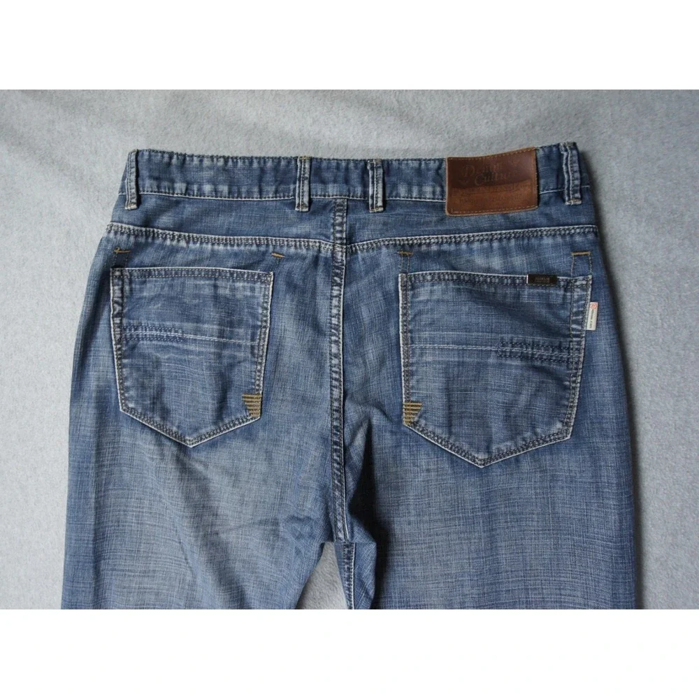 Armani Jeans Mens 36 Blue Denim Pants Straight Leg Italy‎ Luxury Casual 35x27